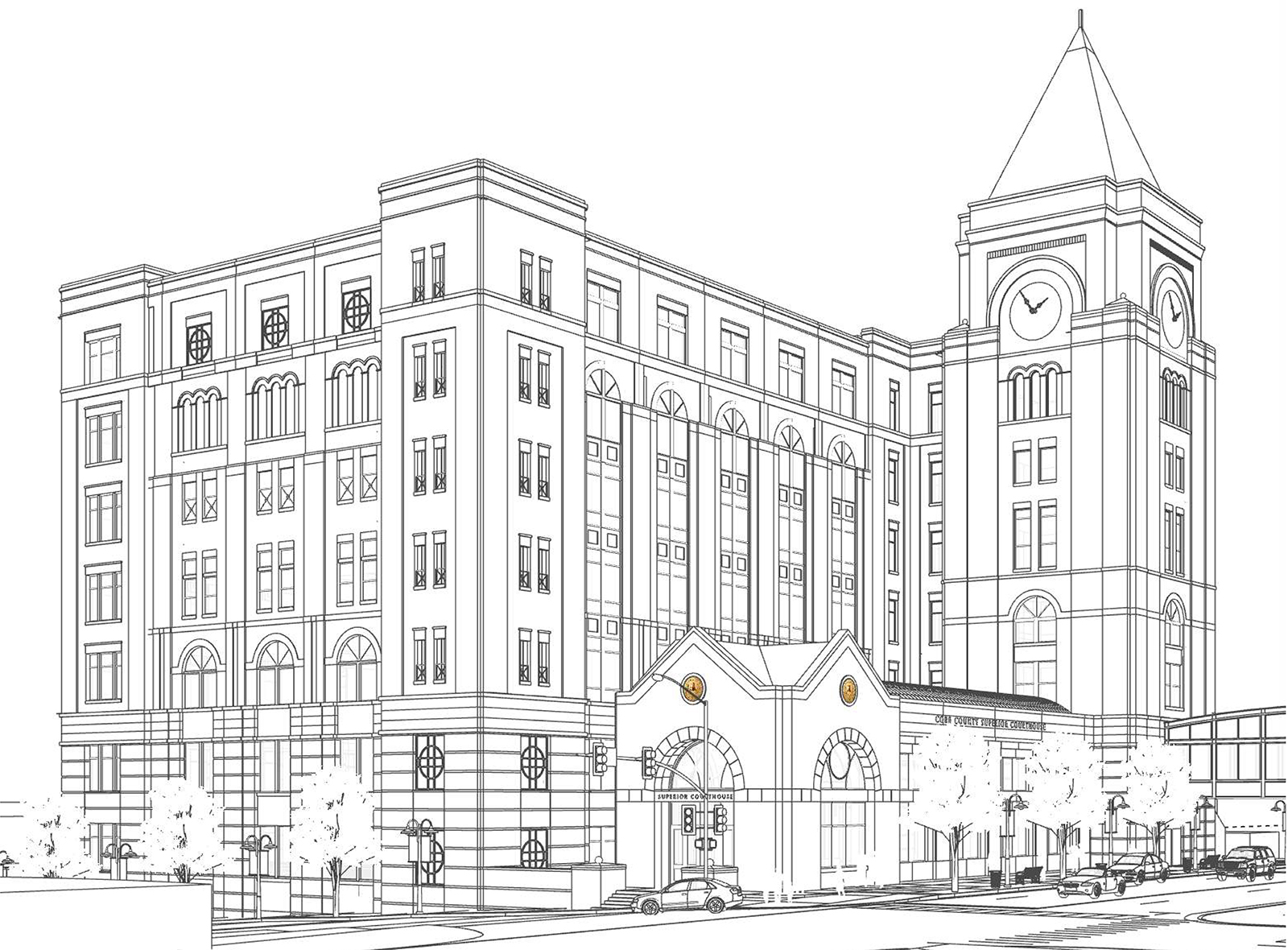 CC Courthouse-new building_drawing